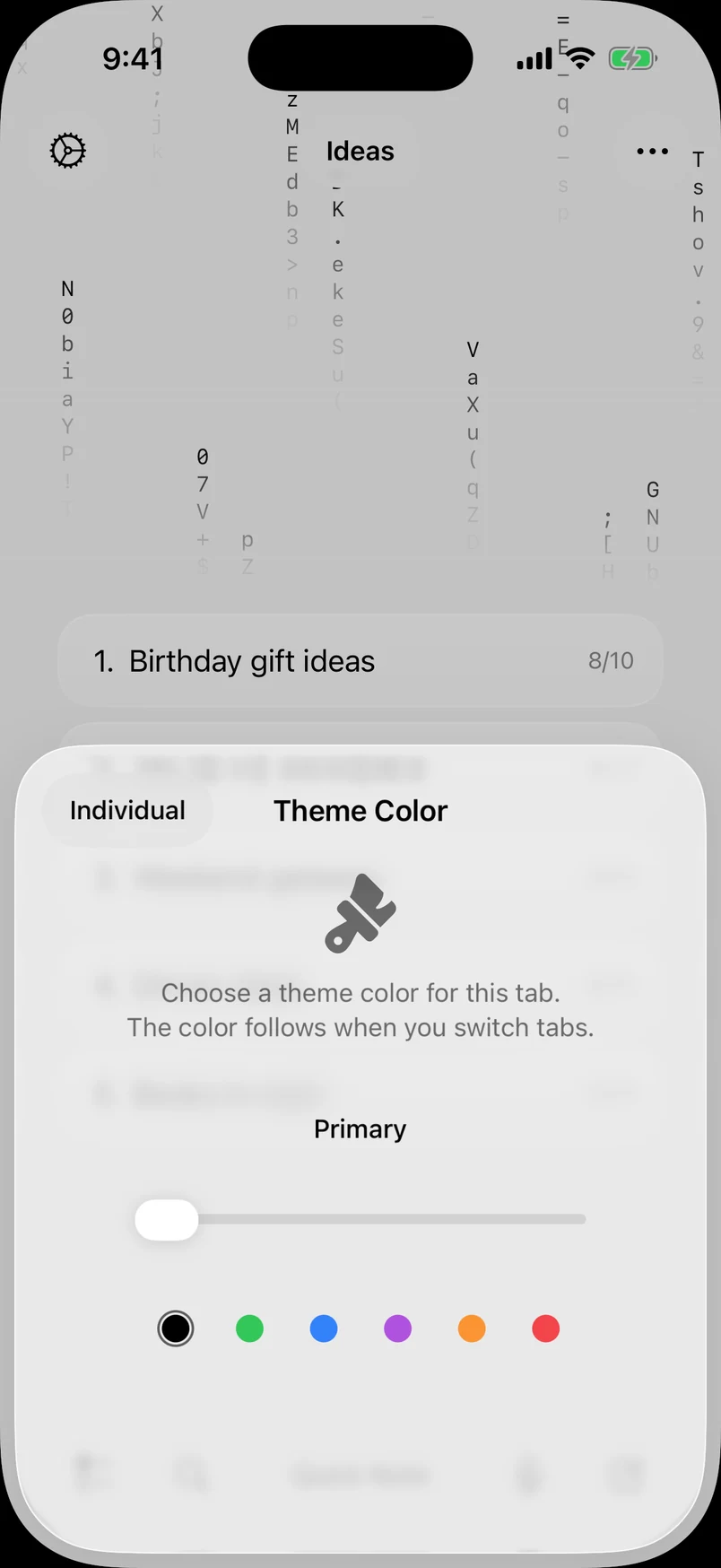 Flowen theme settings, light